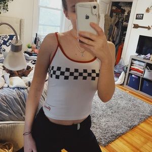 Checkered Guess tank top